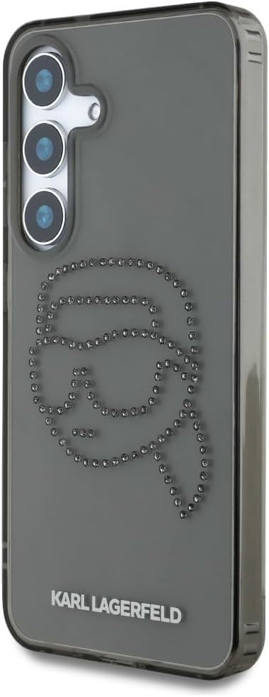 Karl Lagerfeld Rhinestones Karl Head Logo Case for Samsung Galaxy S25 6.2" Black - KLHCS25SHKHDCELK