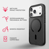 Tech21 Evo Check Case with MagSafe for iPhone 17/18 Pro 6.3" Smokey Black - T21-11633
