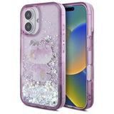 Hello Kitty Liquid Glitter 50th Anniversary Party Case for iPhone 16 6.1" Purple - HKHCP16SL50PPU