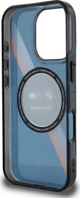 BMW Motosport IML Circle Case with MagSafe for iPhone 16 Pro 6.3" Blue - BMHMP16L23HTPUV