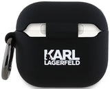 Karl Lagerfeld 3D Karl & Choupette Head Silicone Case for AirPods 4 Black - KLA4RUNKCHK