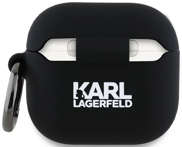 Karl Lagerfeld 3D Karl & Choupette Head Silicone Case for AirPods 4 Black - KLA4RUNKCHK