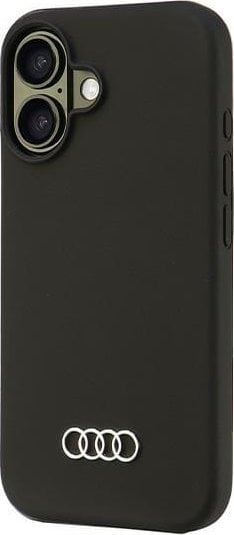 Audi Silicone Hardcase for iPhone 16 6.1" Black AU-LSRIP16-Q3/D1-BK