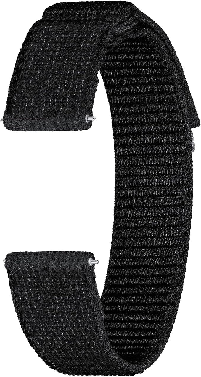 Samsung Galaxy Watch 4/5/6 One Click Fabric Band 20mm M/L Black - ET-SVR94LBEGEU