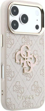 Guess 4G & Big Resin Logo Case for iPhone 17/18 Pro 6.3" Pink - GUHCP18L6P4SRMLP