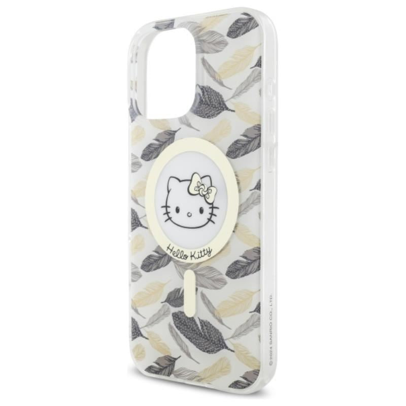 Hello Kitty IML Golden Leaves Case with MagSafe for iPhone 16 Pro Max 6.9" White - HKHMP16XHGLEH