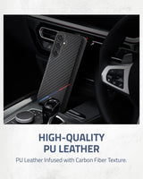 BMW Carbon Tricolor with MagSafe Case for Samsung Galaxy S24 6.2" Black - BMHMS24S23PUDTK