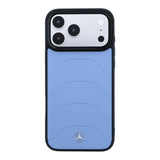Mercedes Leather Mesh Bow Line Case with MagSafe for iPhone 17/18 Pro 6.3" Blue - MEHMP18L25PMERCB