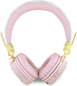 Guess 4G PU Leather with Metal Logo Wireless Headphones Pink - GUBH704GEMP