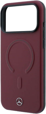 Mercedes Leather 3D MagSafe Case for iPhone 17/18 Pro 6.3" Burgundy - MEHMP18L25PEMMOR
