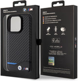 BMW Leather Carbon Case for iphone 15 Pro 6.1" Black - BMHCP15L22NBCK