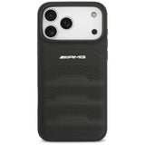 AMG Leather Debossed Lines Logo Case for iPhone 17 Pro Max 6.9" Black - AMHCP17XGSEBK