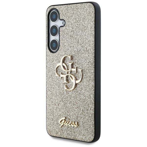 Guess Fixed Glitter Big 4G Metal Logo Case for Samsung Galaxy S25 6.2" Gold - GUHCS25SHG4SGD