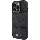 Guess Stamped Leather 4G Case for iphone 15 Pro Max 6.7" Black - GUHCP15XP4EPMK