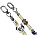 Nimmy Big Eye Cute Pet Travel Panda Mobile Phone Chain Bag Charm Ceramic Bracelet Black - N-XDY-SL-06