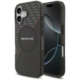 AMG Double Layer Transparent Rhombs Case with MagSafe for iPhone 17 6.3" Black Red - AMHMP17S24HRDKR