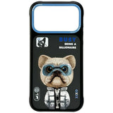 Nimmy Cool & Cute 2.0 Little Rich Tycoon Dog Case with MagSafe for iPhone 17 Pro 6.3" Black Blue - N-KMLL-IP17-PRO-01