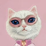 Nimmy Cool & Cute 2.0 White Rich & Beauty Cat Case with MagSafe for iPhone 17 Pro Max 6.9" Pink - N-KMLL-IP17-PRO-MAX-04