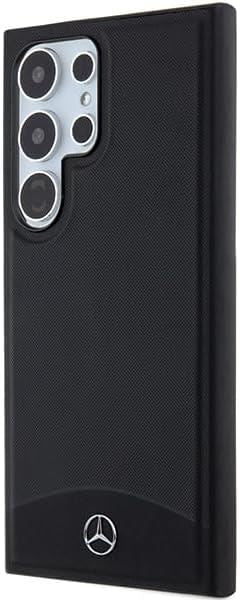 Mercedes Benz Genuine Leather Fluted with MagSafe Star Logo Case for Samsung Galaxy S24 Ultra 6.8" Black - MEHMS24L23RBARK