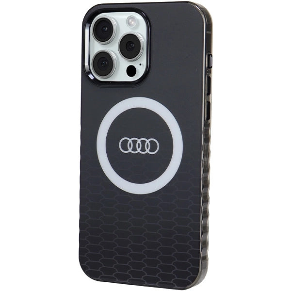 Audi IML Big Logo Hard Case with MagSafe for iPhone 15 Pro Max 6.7" Black - AU-IMLMIP15PM-Q5/D2-BK