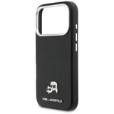 Karl Lagerfeld Karl & Choupette Head Pins Saffiano Case with MagSafe iPhone 17 Pro Max 6.9" Black - KLHMP17X6PFKCLK