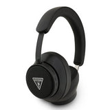 Guess Saffiano ENC Triangle Logo Wireless On Ear Headphones Black - GUBHC15PGMRTRK