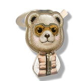 Nimmy Cool & Cute 2.0 Brown Bear Embroidery Magnetic Stand with MagSafe Brown - N-KM-BSZJ-11-B