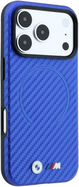 BMW M Carbon Printed Ring Case with MagSafe for iPhone 17/18 Pro Max 6.9" Blue - BMHMP18X26SWPCMBB