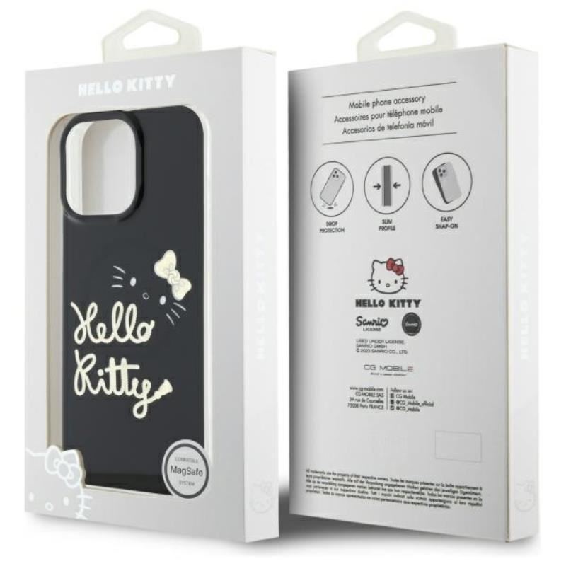 Hello Kitty IML Golden Diva Case with MagSafe for iPhone 16 Pro Max 6.9" Black - HKHMP16XHGDIK