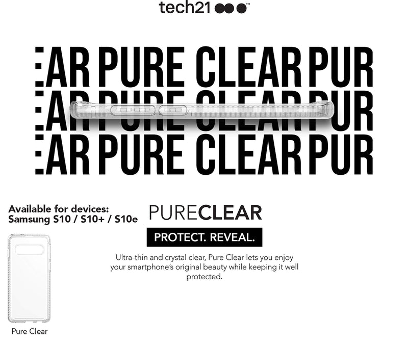 Tech21 Pure Clear Case Cover for Samsung Galaxy S10e T21-6892