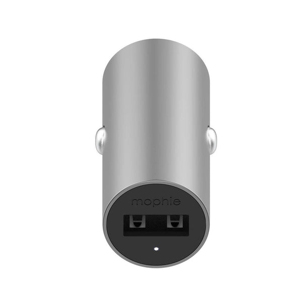 Mophie 12W 2.4 Amp USB A Car Charger Aluminium Silver - 409903473
