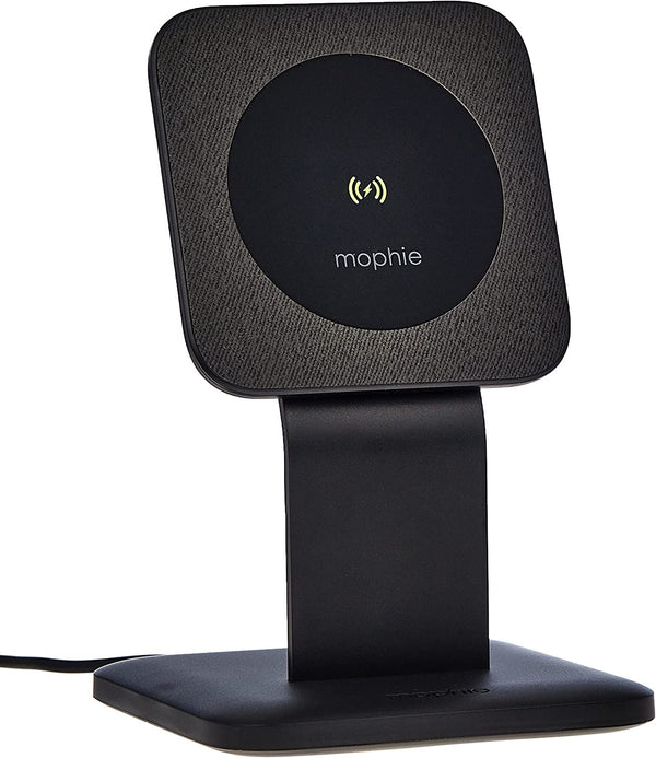 Mophie Qi 15W Snap+ Wireless Charging Stand Black with 20W USB C UK Plug