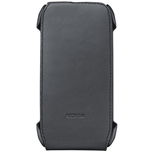 Nokia Leather Functional Flip Case Cover for Nokia Lumia 710 - Black