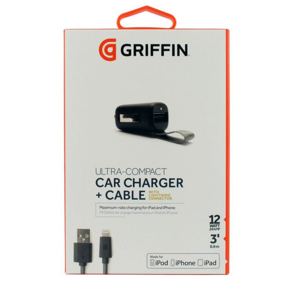 Griffin 2.4 amp 12W Car Charger with Cable - GC39940