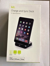 Kit Lightning Charge Sync Black Cradle Dock iPad 2 3 4 Mini Air 1 2 Pro