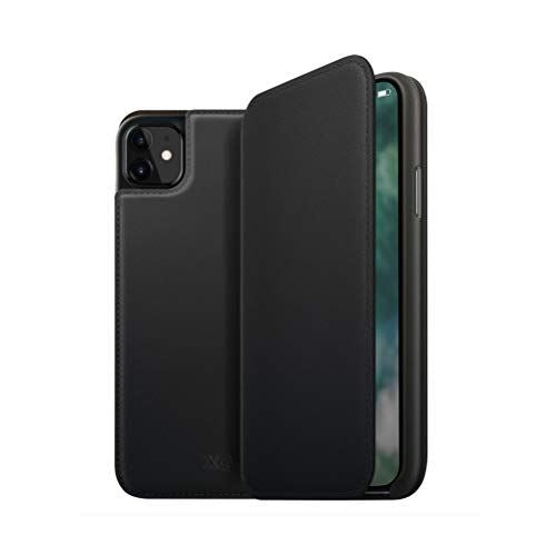 XQISIT Folio Wallet for iphone 11 6.1" Black Pouch Case Cover
