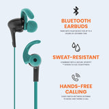 ReTrak Wireless Sports Earbuds Teal - ETAUDBTTL