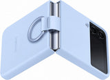 Samsung Galaxy Z Flip 4 Silicone Cover with Ring Arctic Blue - EF-PF721TLEGWW