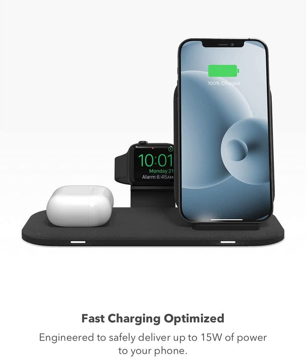 Mophie Qi 15W Wireless Charging Stand+ Black UK Plug - 401305842