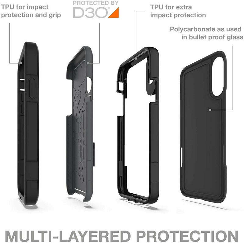 Gear4 Platoon Black Case D30 for iPhone X/XS 5.8" Cover ICXPTNBLK