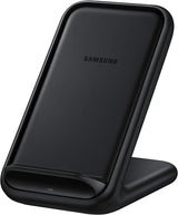 Samsung Black 15W Qi Wireless Charger Stand with EU 25W Plug - EP-N5200TBEGWW