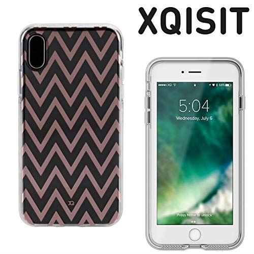 Xqisit Flex Shell Case Cover for iPhone X XS Zigzag in Rose Gold 30467