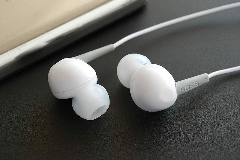 Koss Earphones 3.5mm Headset Headphones White KEB6W