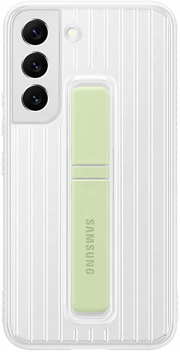 Samsung Galaxy S22 Protective Standing Cover White/Green - EF-RS901CWEGEW
