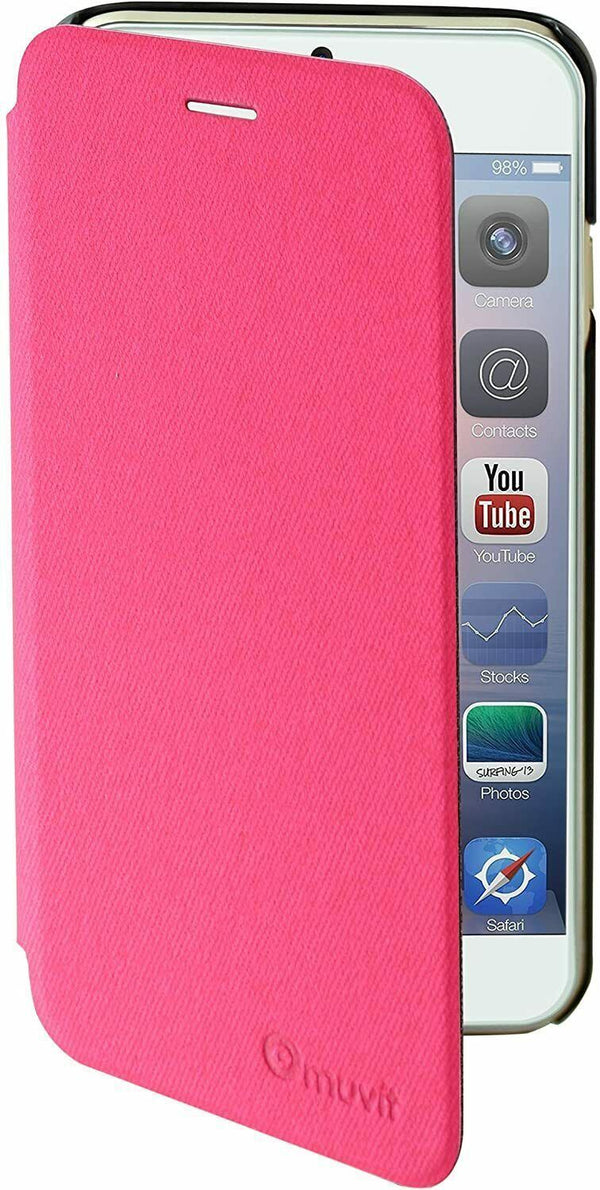 Muvit Folio Case Pouch for iPhone 6 Plus 5.5" Denim Pink MUEAF0134