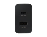 Samsung 35W PD Power Adapter Duo 1 x USB C & 1 x USB A Black UK Plug - EP-TA220NBEGGB