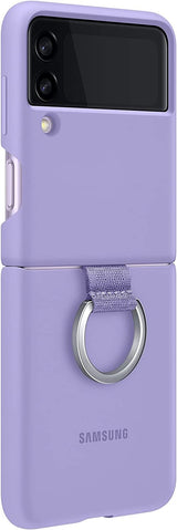 Samsung Galaxy Z Flip 3 Silicone Cover with Ring Lavender - EF-PF711TVEGWW