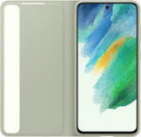 Samsung Galaxy S21 FE Smart Clear View Cover Olive Green - EF-ZG990CMEGEW