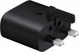 Samsung 3 Amp 25W UK USB C Black Fast Mains Wall Charger EP-TA800