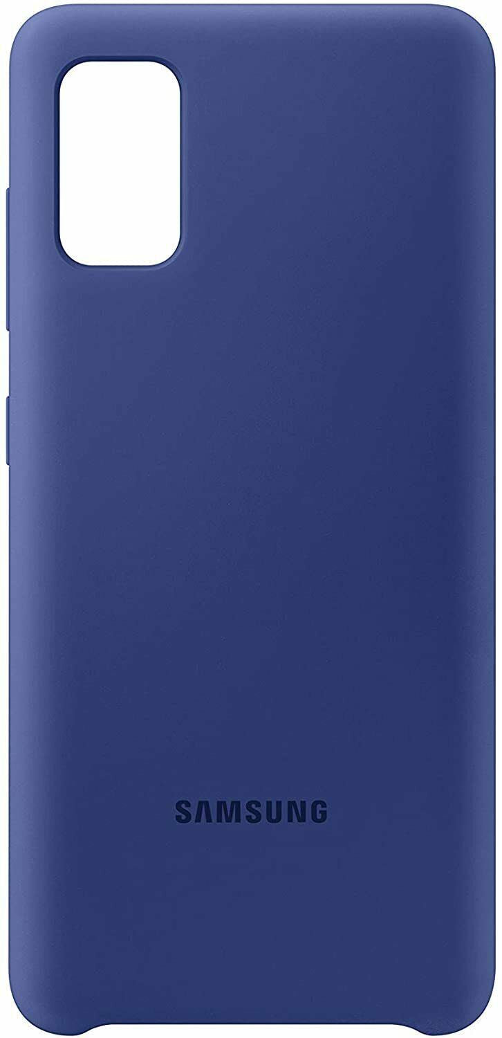 Samsung Galaxy A41 Blue Silicone Cover Soft Case EF-PA415TLEGEU